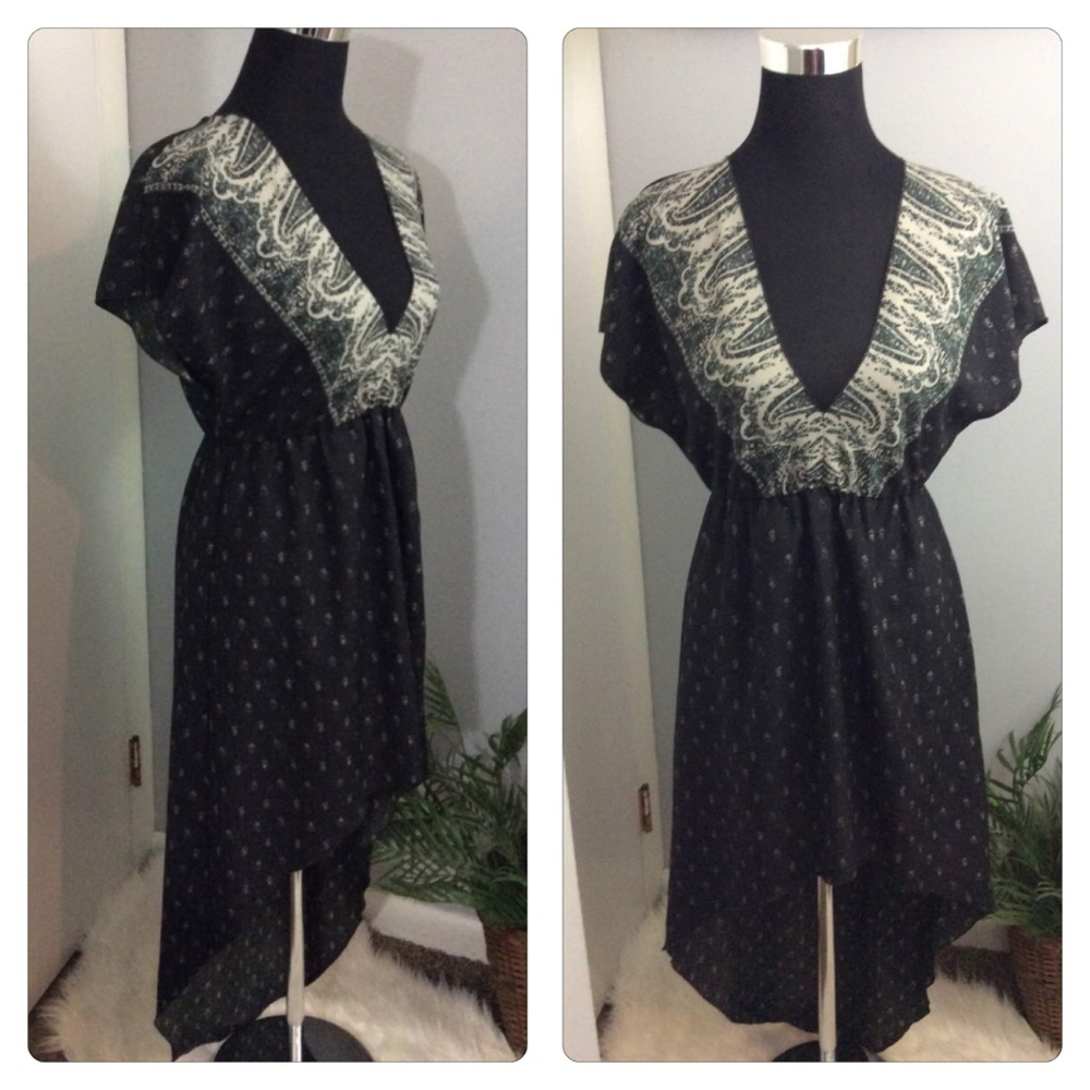 Urban Outfitter Ecote'  High Low Dress swim cover up Size S V neck - Picture 8 of 11